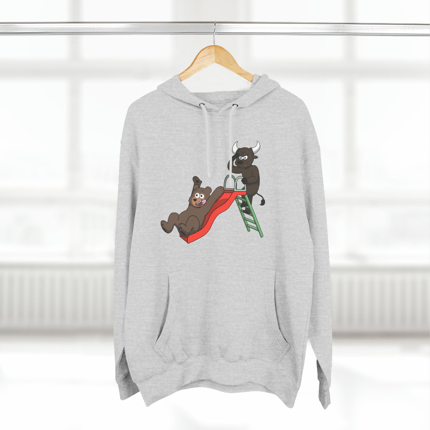 Declin the Bear and Boomer the Bull - Fleece Hoodie